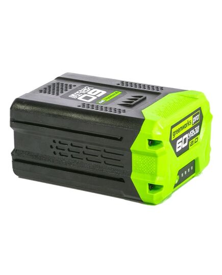 Аккумулятор GREENWORKS G60B2, 60 В, 2 Ач, Li-ion, время зарядки 60 мин (до -20°С), изображение 2