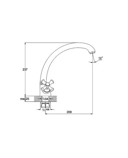 Смеситель ZEGOR DTZ4-B827 для кухни на гайке стандарт, изображение 2