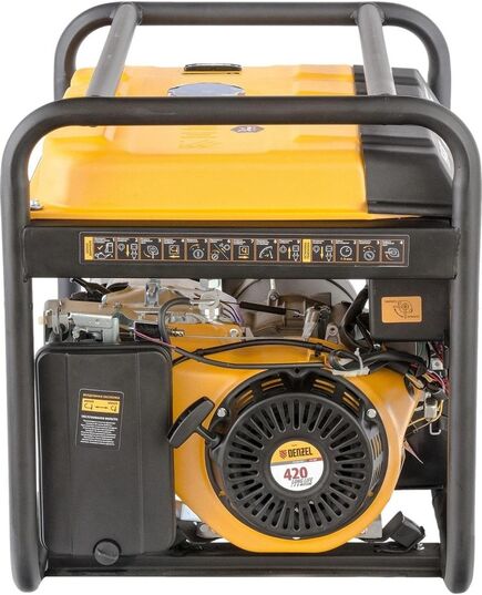 Электростанция бензиновая DENZEL PS-55EA, 5.5 кВт, 230 В, 25 л, коннектор автоматики, электростартер, изображение 7