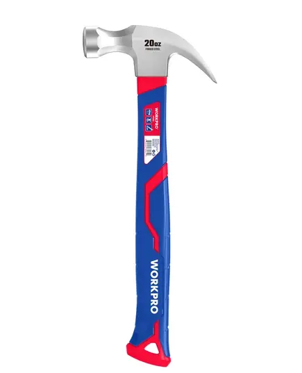 Молоток-гвоздодер WORKPRO фиберглас. рукоятка 560 г