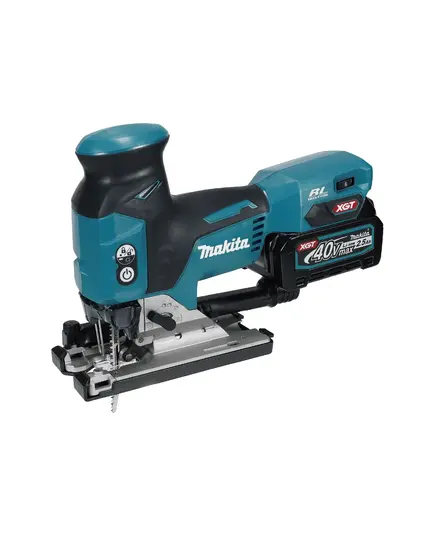 Аккумуляторный лобзик MAKITA JV001GZ01, XGT BL 40В, XPT, Soft no Load, ход 26 мм, рез 135 мм, эл.тормоз, регул. оборотов, бесключ. смена полотна, изображение 7