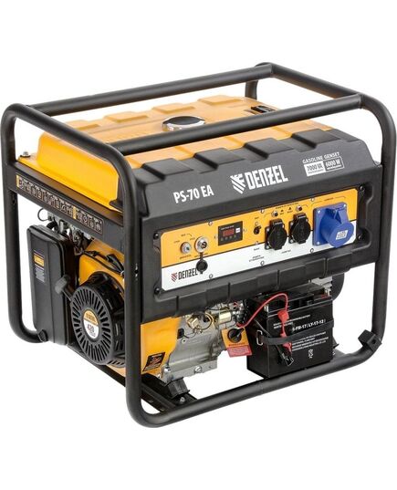 Электростанция бензиновая DENZEL PS-70EA, 7.0 кВт, 230 В, 25 л, коннектор автоматики, электростартер