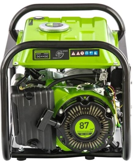 Электростанция бензиновая СИБРТЕХ БС-1200, 1 кВт, 230 В, 4-х такт., 5,5 л, ручной стартер, изображение 6