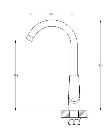 Смеситель ZEGOR NOG4-A134 для кух. мойки, ø35, гайка-корона, изображение 2