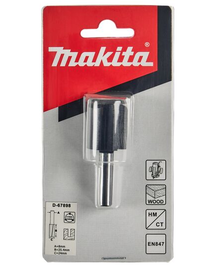Фреза MAKITA пазовая с 2 режущими кромками "Эконом" 24x25,4x8x57x2T, изображение 2