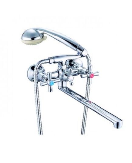 Смеситель ZEGOR DFR7-B722 для ванны с плоским пов изл, кер (1/2) 180°, усил. шар. переключение, изображение 3