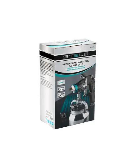 Краскораспылитель пневм. STELS AS 951 LVLP, профессиональный, всасывающего  типа, сопло 1.5 мм, изображение 9