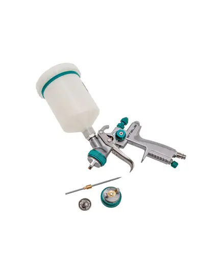 Краскораспылитель пневм. STELS AG 901 LVMP, профессиональный, гравитационного  типа, сопла 1.3 мм и 1.1 мм, изображение 9