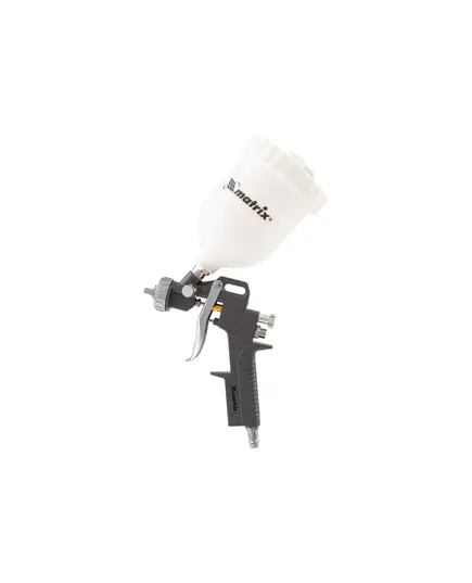 Набор пневмоинструмента MATRIX 5 предметов, быстросъемное соед., краскорасп. с верхним бачком, изображение 3