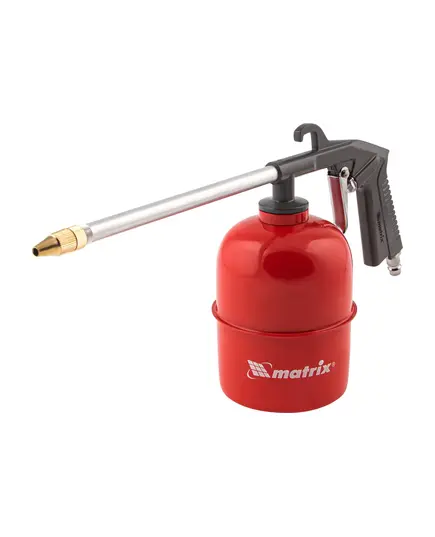 Набор пневмоинструмента MATRIX 5 предметов, быстросъемное соед., краскорасп. с верхним бачком, изображение 7