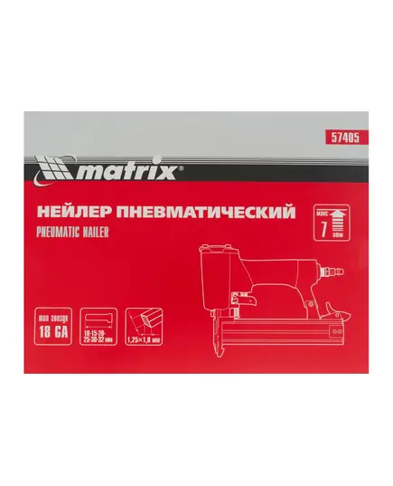 Пистолет гвоздезабивной MATRIX пневматич. 10-32 мм, изображение 14