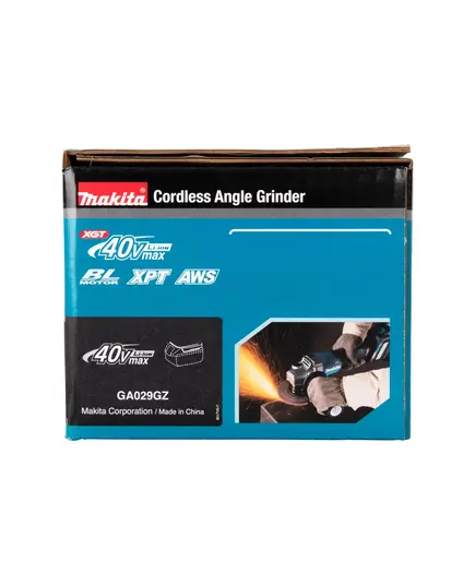 Акк. угловая шлиф. машина MAKITA GA029GZ, XGT BL 40В, AFT, XPT, AWS, 125 мм, 3000-8500 об/мин, изображение 11