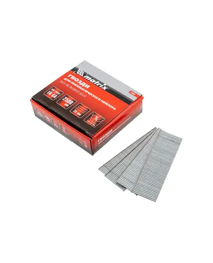 Гвозди 16GA для пневм. нейлера сечение 1,6х1,4, длина 25 мм, 2500 шт// Matrix, изображение 4