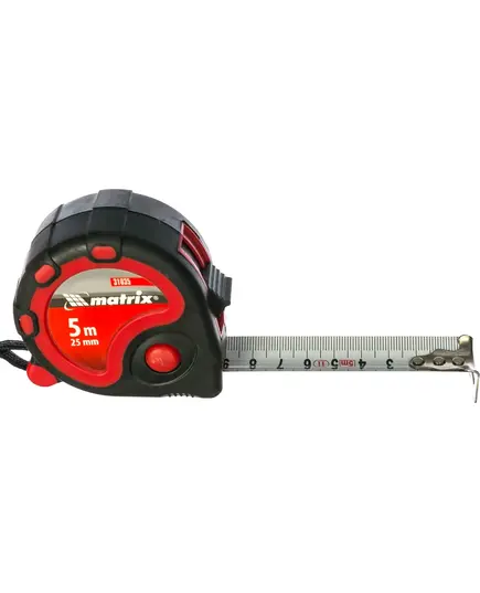 Рулетка Status 3 fixations 5 м х 25 мм, двухкомпонентный корпус, 3 фиксации ленты Matrix 31035, изображение 5