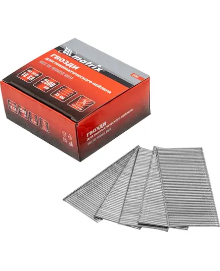 Гвозди 16GA для пневм. нейлера сечение 1,6х1,4, длина 35 мм, 2500 шт// Matrix, изображение 3