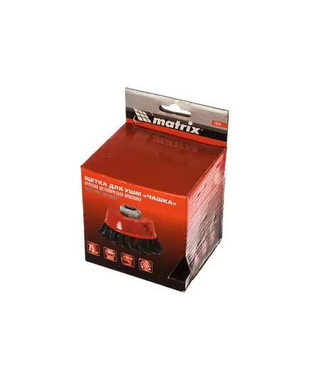 Щетка чашечная MATRIX витая 75мм М14 металлическая (74624ми), изображение 3