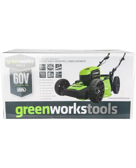 Аккумуляторная газонокосилка GREENWORKS GD60LM46HP, 60 В, шир. скаш. 46 см, 60 л, 7 уровней, б/щ, 3в1:мульч. (без АКБ и ЗУ), изображение 10