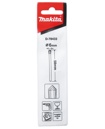 Сверло по кафелю и стеклу MAKITA 6x58 GEN2 (D-78433), изображение 3