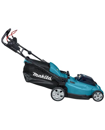 Аккумуляторная газонокосилка MAKITA DLM480Z, LXT 2х18 В, 860 Вт, дека 48 см, травосборник 62 л, 4в1, XPT (без АКБ и ЗУ), изображение 4