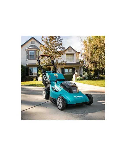 Аккумуляторная самоходная газонокосилка MAKITA DLM539CT2, LXT 2х18 В, 860 Вт, 53 см, 70л, 2.5-5 км/ч, 4в1, XPT (2xBL1850B, DC18SH), изображение 2