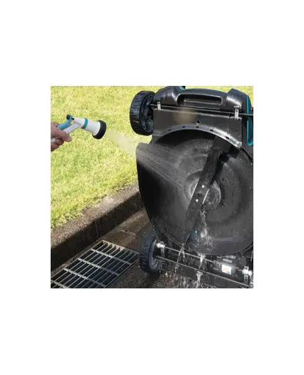 Аккумуляторная самоходная газонокосилка MAKITA DLM539CT2, LXT 2х18 В, 860 Вт, 53 см, 70л, 2.5-5 км/ч, 4в1, XPT (2xBL1850B, DC18SH), изображение 5