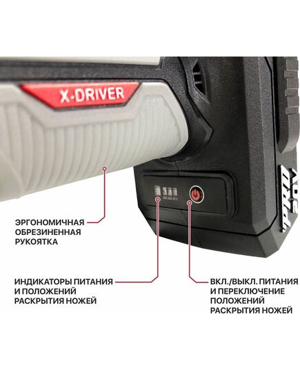Аккумуляторный секатор P.I.T. PDJ20H-300A SOLO, бесщёточный, 20 В, 0-25 мм, без акк. и з/у, изображение 7