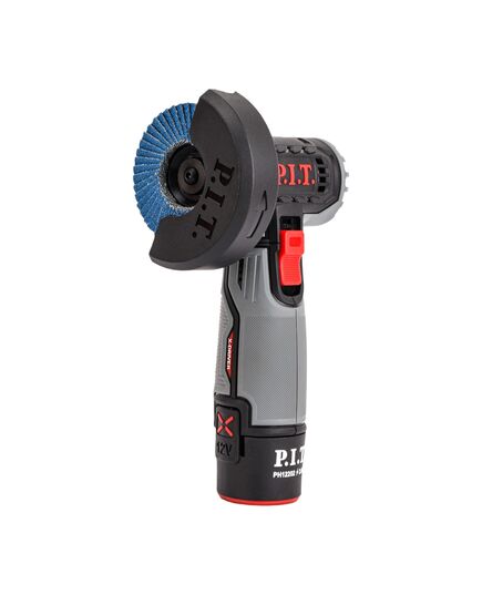Аккумуляторная угловая шлиф. машина P.I.T. PWS12K-76A, 12 В, 76х10 мм, 17500 об/мин, М5, 2 Ач, плав. пуск, изображение 2
