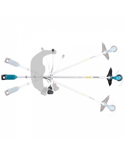 Аккумуляторный триммер MAKITA DUR190URT3, LXT BL 18 В, велорукоятка, d-30 см, M10xLH, (2xBL1850B, DC18RC), ADT, изображение 3