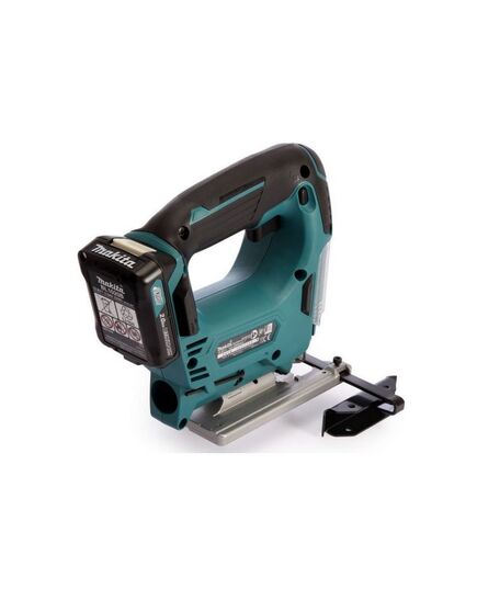 Аккумуляторный лобзик MAKITA JV101DWAE, 10.8 В, 2х2 Ач Li-ion (слайдер), 0-2900 об\м, ход 18 мм, рез 65 мм, 1.9 кг, чем, 3-маятн, изображение 6