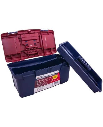 Ящик для инструмента THORVIK 16", пластиковый, 410х220х195 мм, изображение 2