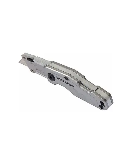 Нож WORKPRO складной алюминиевый + 11 лезвий, изображение 2