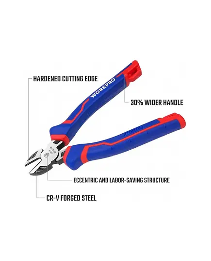 Бокорезы WORKPRO 160мм CR-V, изображение 2