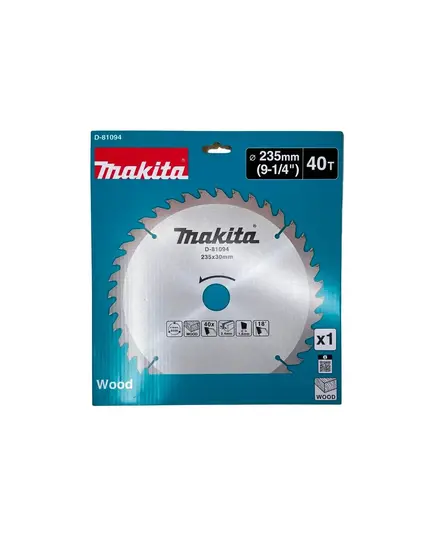 Диск пильный MAKITA 235x30/25x2.4/1.6x40T для дерева (D-81094), изображение 3