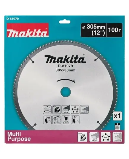 Диск пильный MAKITA 305x30x2.8/2x100T универсальный для алюминия/дерева/пластика, изображение 2