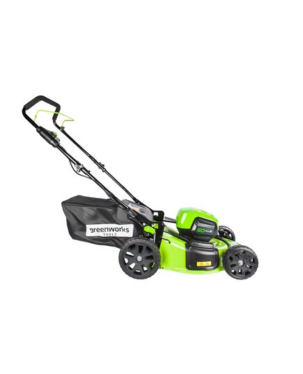 Аккумуляторная газонокосилка GREENWORKS GD60LM46HP, 60В, 4 А.ч, зу, шир. скаш. 46 см, 60 л, 7 уровней, б/щ, 3в1, мульч, без АКБ и ЗУ, изображение 2