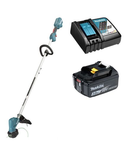 Аккумуляторный триммер MAKITA DUR192LRF, LXT BL 18В, 460 Вт, D-рук., d-30 см, M10xLH, разбор.вал, BL1830B, быстрая зарядка DC18RC, изображение 9