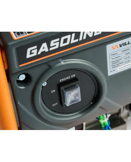 Электростанция бенз. VILLARTEC GG2800WС, ном. 2 кВт, макc 2,2 кВт, две розетки 2*16A, изображение 6