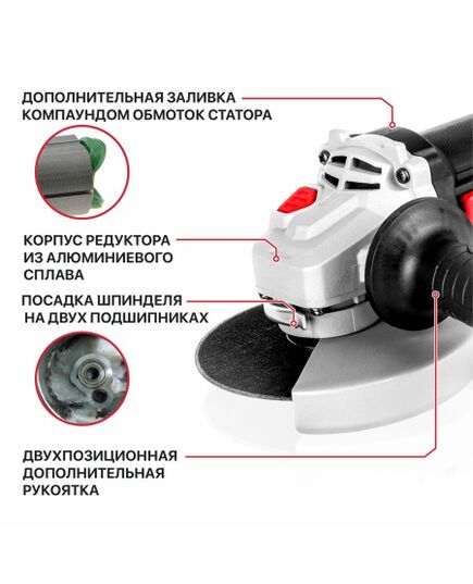 Угловая шлиф.машина P.I.T. PWS125-C10, 950 Вт, 125 мм, 11000 об/мин., изображение 6