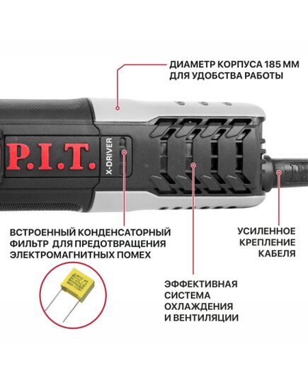 Угловая шлиф.машина P.I.T. PWS125-C10, 950 Вт, 125 мм, 11000 об/мин., изображение 5