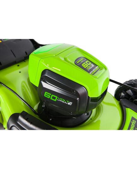 Аккумуляторная газонокосилка GREENWORKS GD60LM46HP, 60В, 4 А.ч, зу, шир. скаш. 46 см, 60 л, 7 уровней, б/щ, 3в1, мульч, без АКБ и ЗУ, изображение 5
