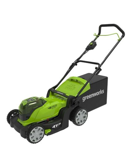 Акк. газонокосилка GREENWORKS G24x2LM41, 2*24V, 41 см, с 2хАКБ 4Ач и ЗУ (2512607UD), изображение 2