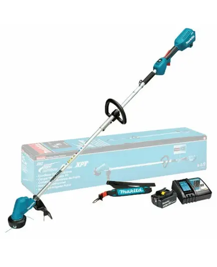 Аккумуляторный триммер MAKITA DUR192LRF, LXT BL 18В, 460 Вт, D-рук., d-30 см, M10xLH, разбор.вал, BL1830B, быстрая зарядка DC18RC, изображение 10