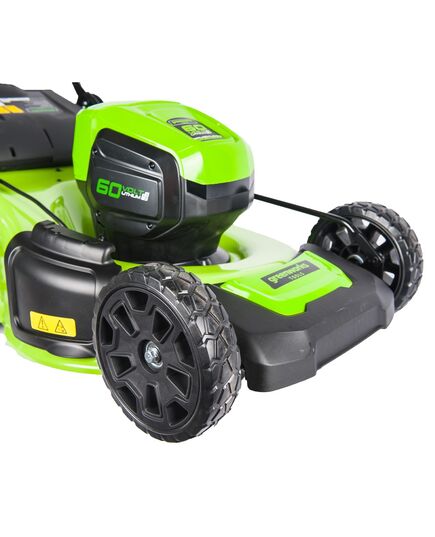 Аккумуляторная газонокосилка GREENWORKS GD60LM46HP, 60В, 4 А.ч, зу, шир. скаш. 46 см, 60 л, 7 уровней, б/щ, 3в1, мульч, без АКБ и ЗУ, изображение 4