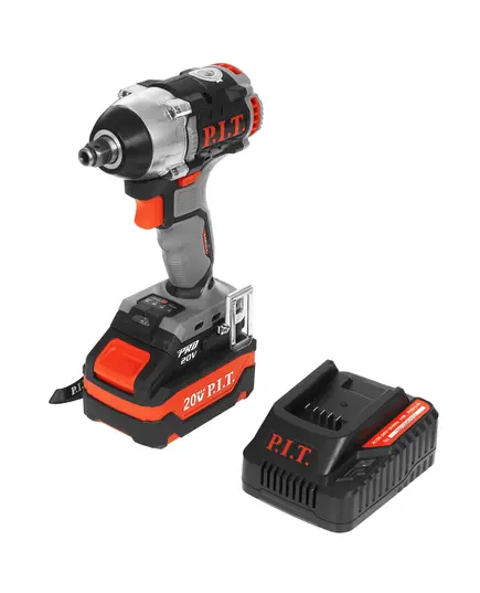 Акк. гайковерт P.I.T. PIW20H-300B/4 IMPACT, бесщеточный, 20 В, 300 Нм, 1/2"+HEX 1/4", 1х4 Ач, ЗУ, кейс, изображение 5