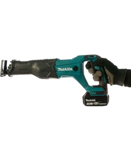 Аккумуляторная пила сабельная MAKITA DJR186RFE, 18 В, 2х3 Ач, з/у, набор пилок, дерево 255 мм, металл 130 мм, кейс, изображение 9