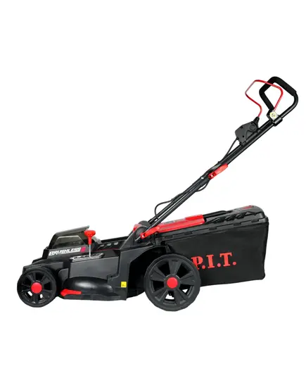 Аккумуляторная газонокосилка P.I.T. PLM20H-430A, 40 В (20+20), бесщёточная,  43 см, 25-75 мм, 50 л, 2х5 Ач, ЗУ, изображение 2