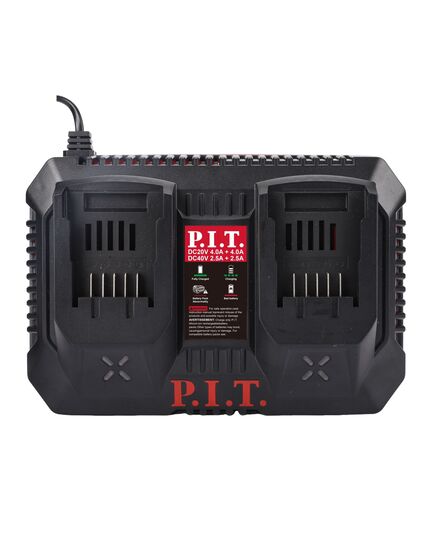 Зарядное устройство P.I.T. PC20401 двухпортовое (20В/40В, 4.0А/2.5А, 220 Вт, акб 20В/40В OnePower), изображение 3