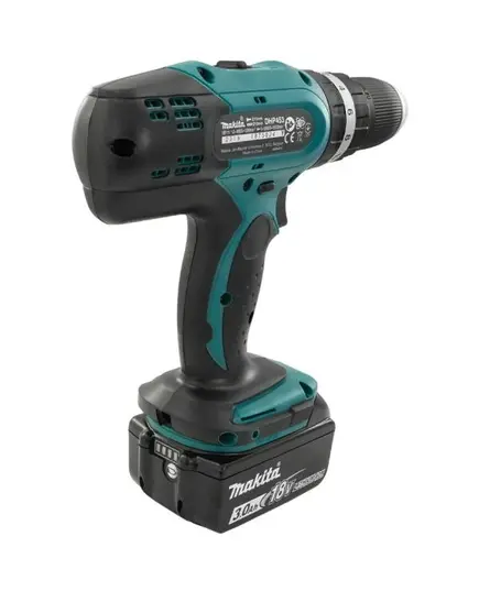 Аккумуляторный шуруповерт ударный MAKITA DHP453RFE, 18В, 2х3.0 Ач Li-ion, 13 мм, 0-400/0-1300 об/мин, 42/27 Нм, кейс, изображение 3