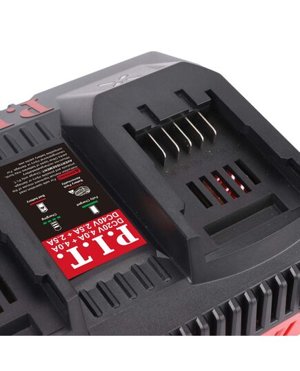 Зарядное устройство P.I.T. PC20401 двухпортовое (20В/40В, 4.0А/2.5А, 220 Вт, акб 20В/40В OnePower), изображение 5