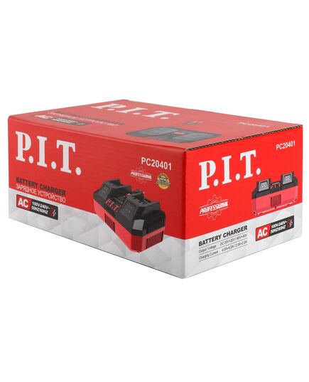 Зарядное устройство P.I.T. PC20401 двухпортовое (20В/40В, 4.0А/2.5А, 220 Вт, акб 20В/40В OnePower), изображение 8